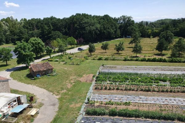 vue du ciel ferme des nauzes
